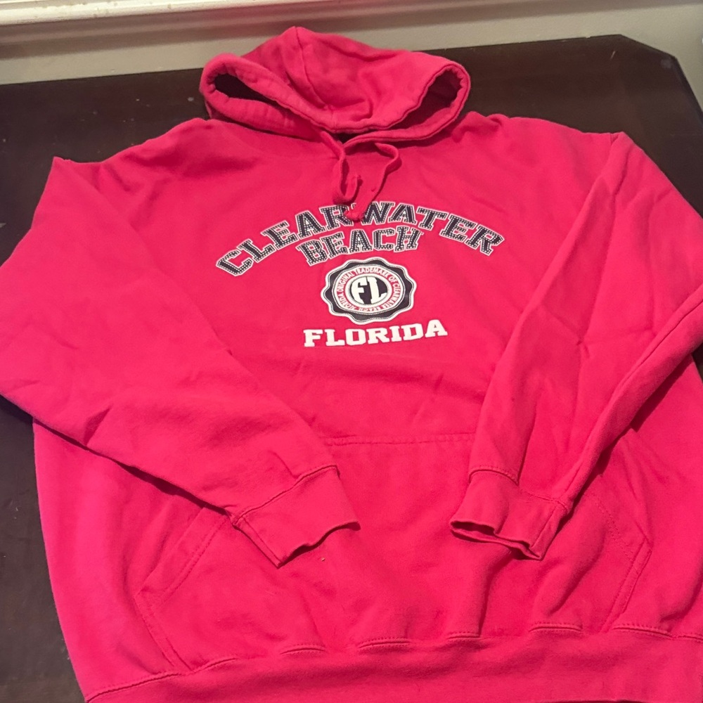 Red Clearwater Beach Hoodie